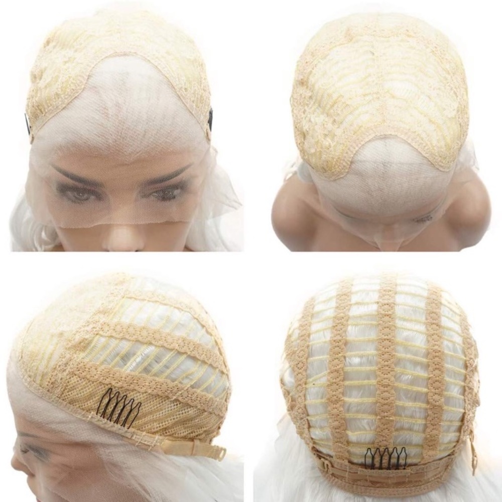 ✨24” WHITE BLONDE STRAIGHT LACE FRONT WIG💫…NEW - Picture 7 of 7